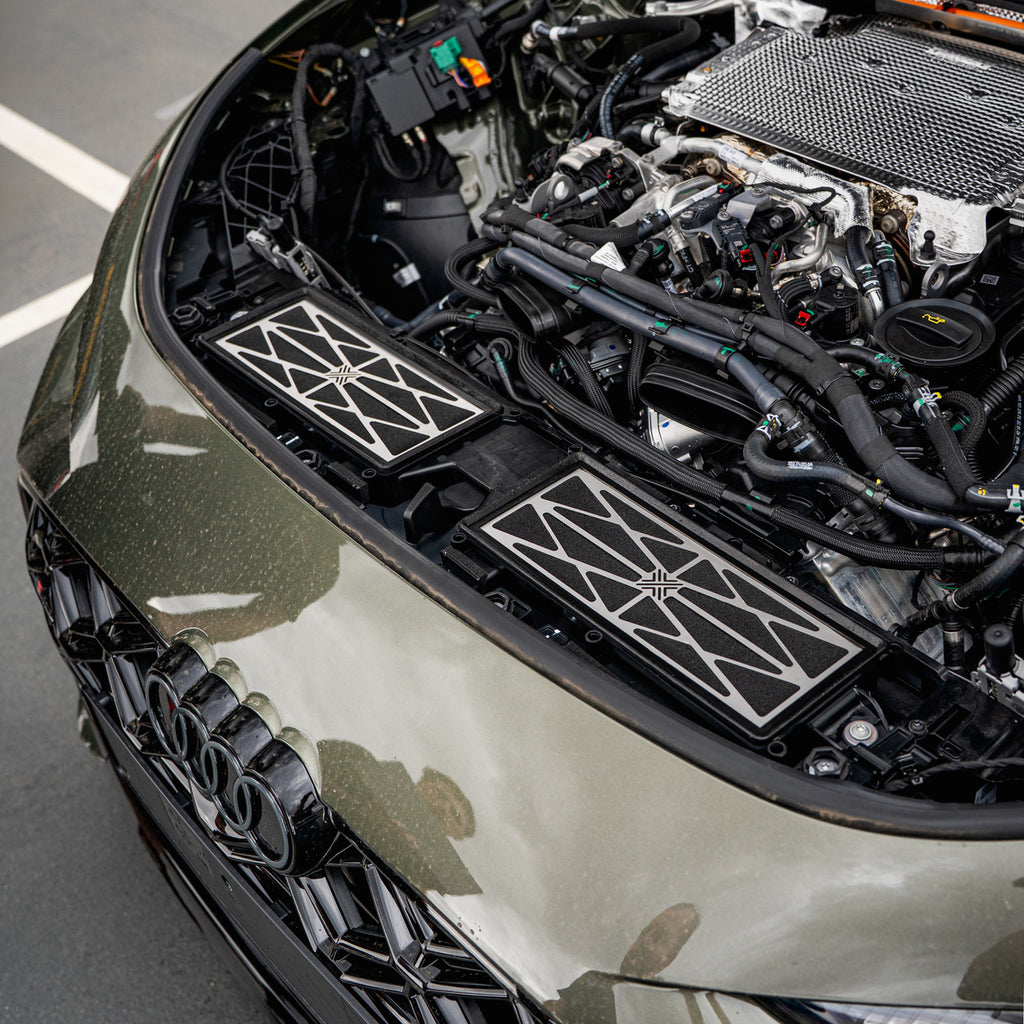 Audi B10 RS5 Pipercross Plus Panel Air Filter installed in engine bay