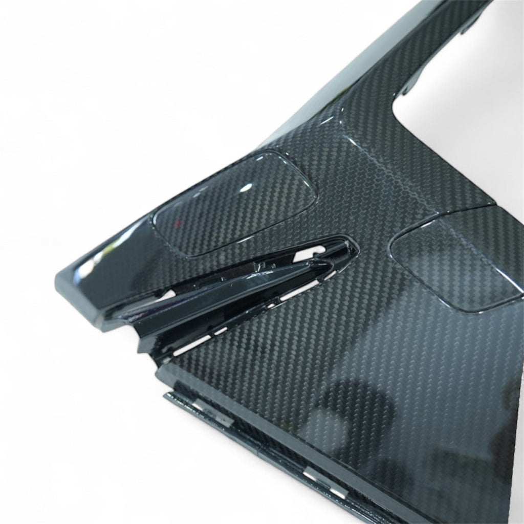 Audi RS3 8Y LCI Carbon Front Grille Surround — angle view