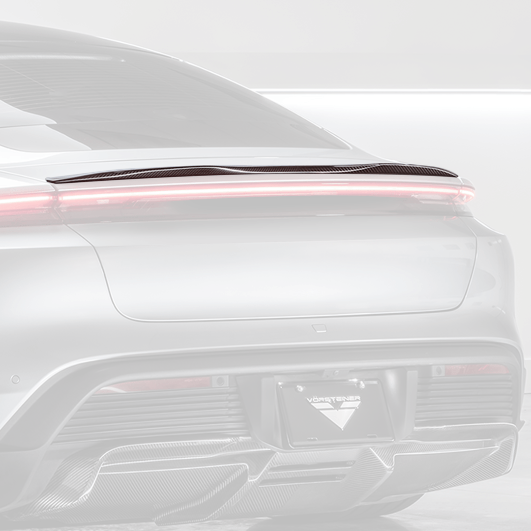 Porsche Taycan Turbo & Turbo S Carbon Fibre Decklid Rear Spoiler by Vorsteiner (2021+), Rear Diffusers, Vorsteiner - AUTOID | Premium Automotive Accessories