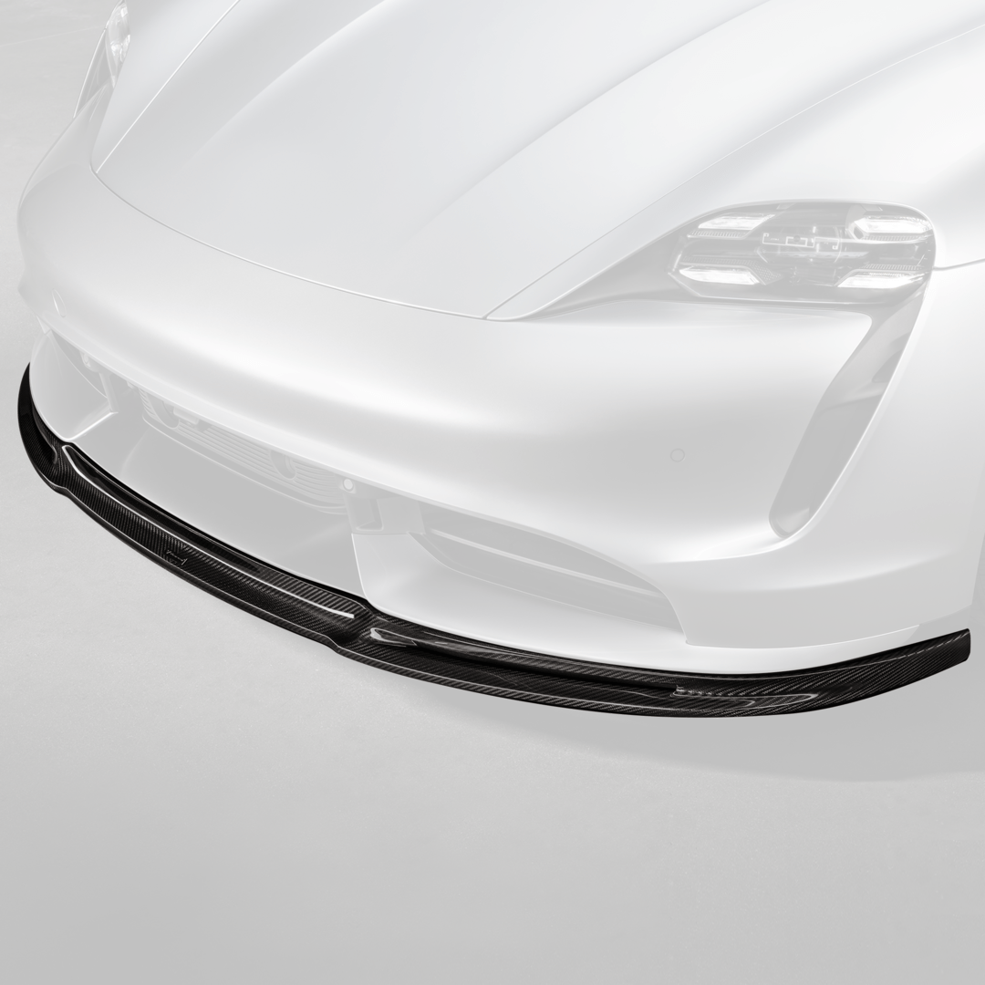 Porsche Taycan Turbo & Turbo S Carbon Fibre Front Splitter by Vorsteiner (2021+), Front Lips & Splitters, Vorsteiner - AUTOID | Premium Automotive Accessories