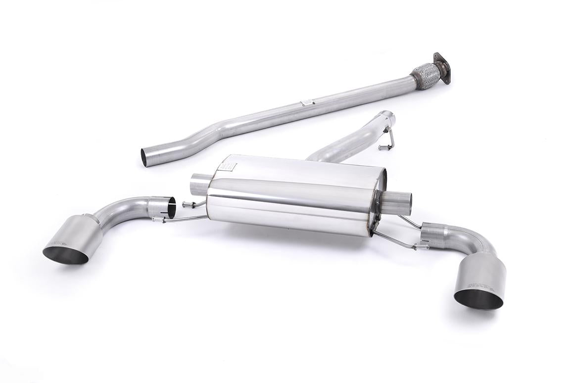 Toyota GR86 Milltek non-resonated cat-back exhaust with Brushed Titanium tips