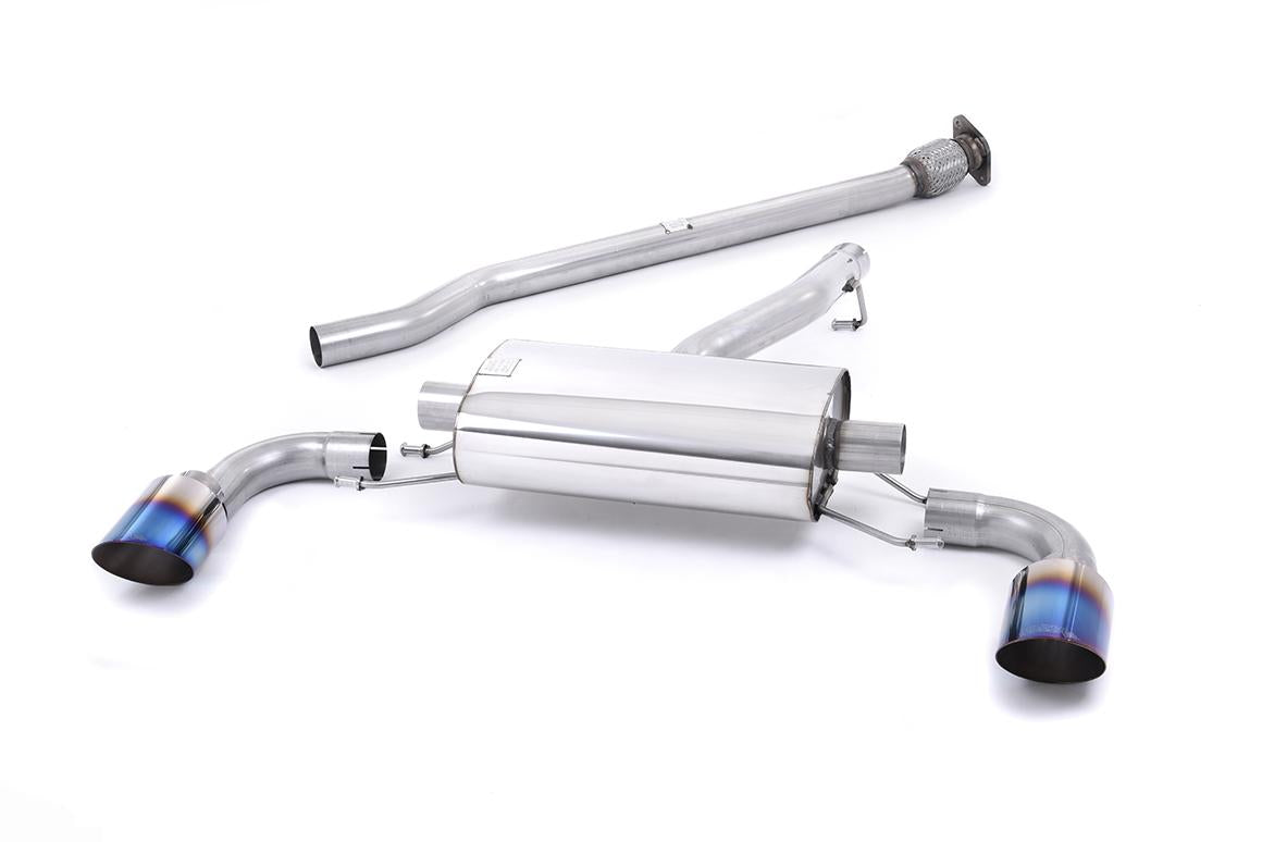 Toyota GR86 Milltek non-resonated cat-back exhaust with Burnt Titanium tips