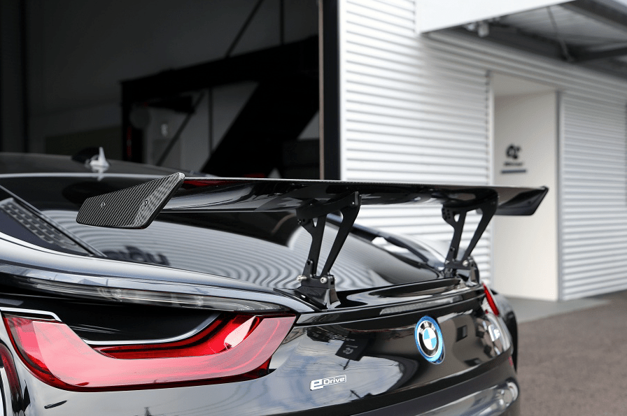 For BMW i8 2014-2019 GT style Carbon Fiber Rear Roof Spoiler Wing Trunk Lip  Boot Cover Car Styling