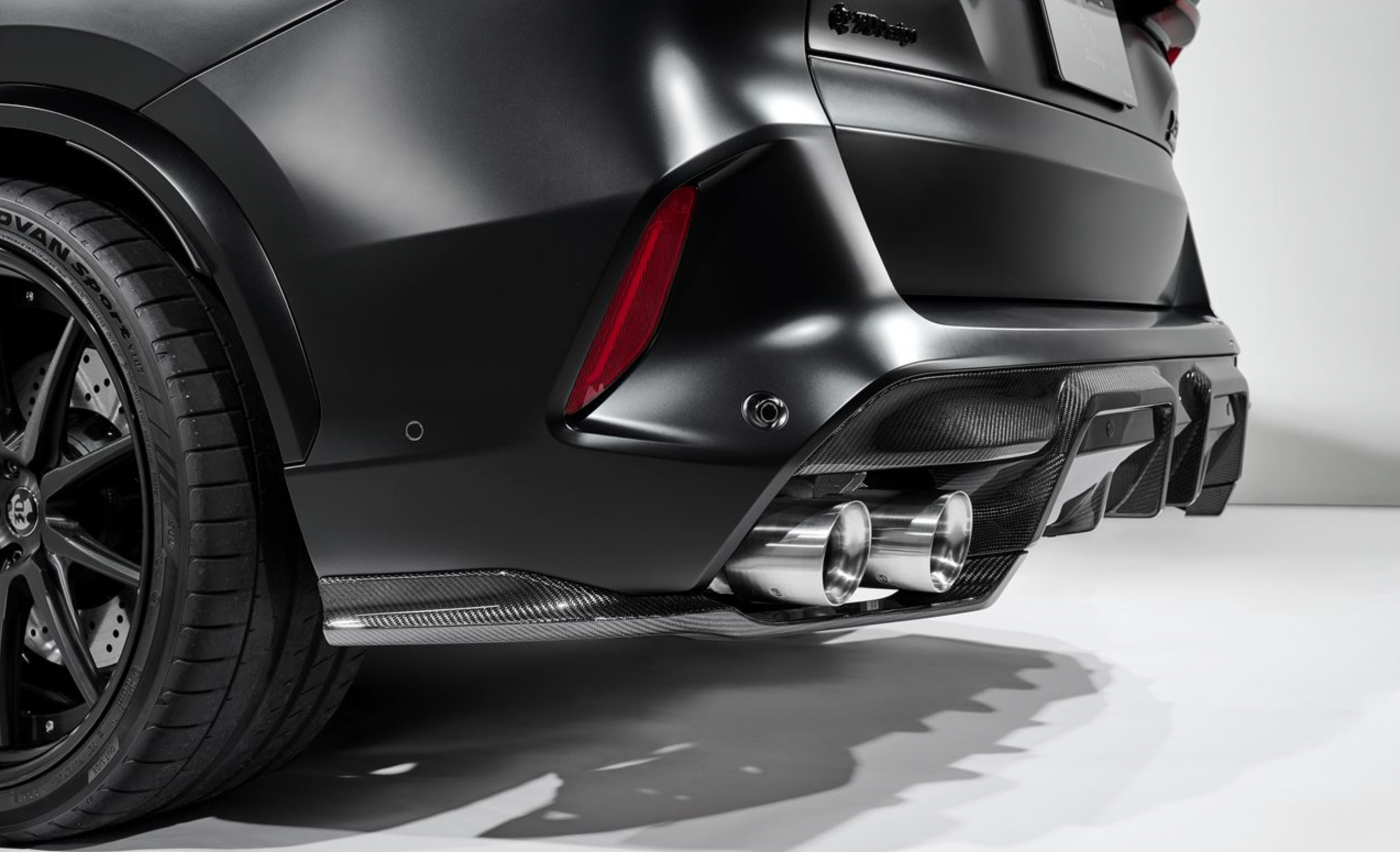 3DDesign BMW X5M LCI F95 Carbon Fibre Rear Lower Diffuser Pieces by 3DDesign (2023+)  Rear Diffusers  AUTOID®  
