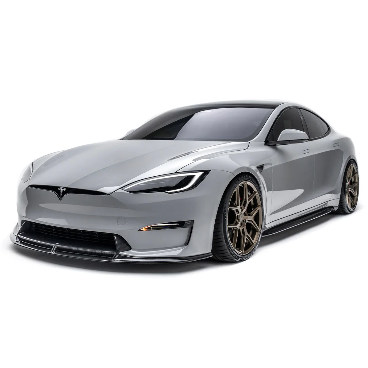 Tesla Model S Plaid Facelift II Labio delantero de fibra de carbono Pre-Preg por Adro (2021+)