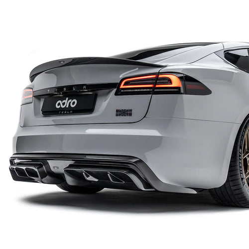 Tesla Model S Plaid Facelift II Pre-Preg Carbon Fibre Rear Spoiler by Adro (2021+)