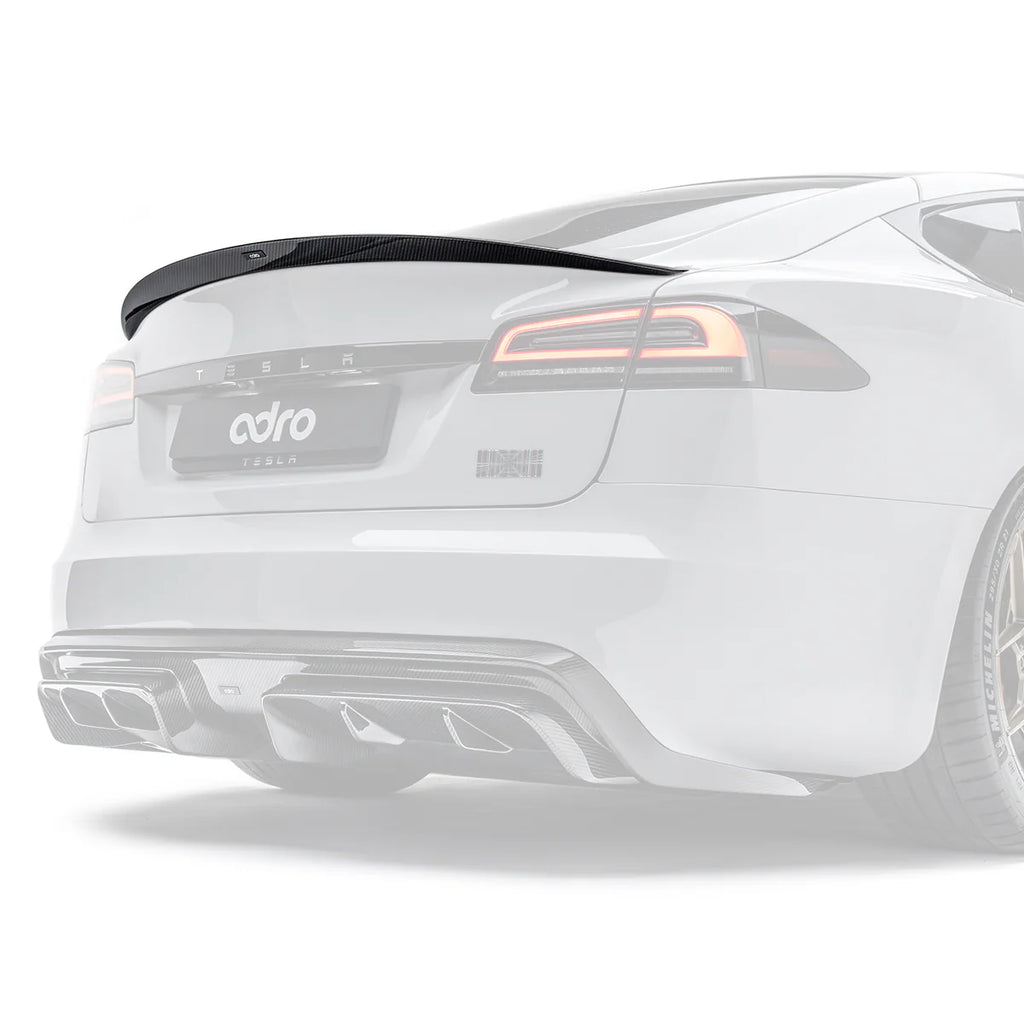 Alerón trasero de fibra de carbono Pre-Preg para Tesla Model S Plaid Facelift II por Adro (2021+)