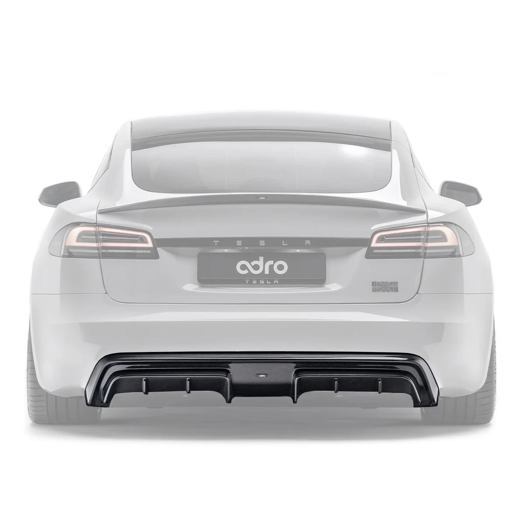 Difusor trasero de fibra de carbono Pre-Preg para Tesla Model S Plaid Facelift II por Adro (2021+)