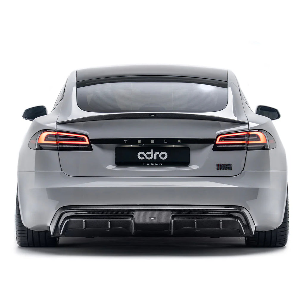 Difusor trasero de fibra de carbono Pre-Preg para Tesla Model S Plaid Facelift II por Adro (2021+)