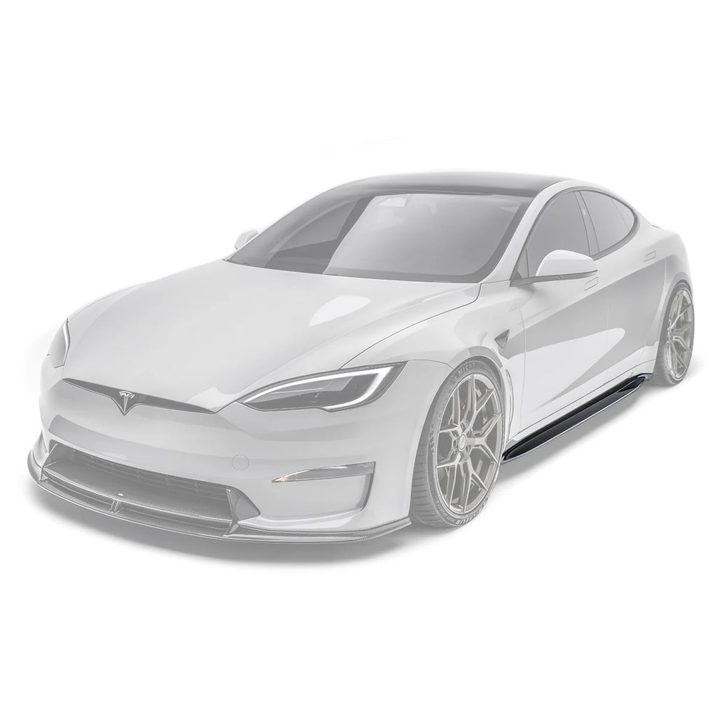 Faldones laterales de fibra de carbono Pre-Preg para Tesla Model S Plaid Facelift II por Adro (2021+)