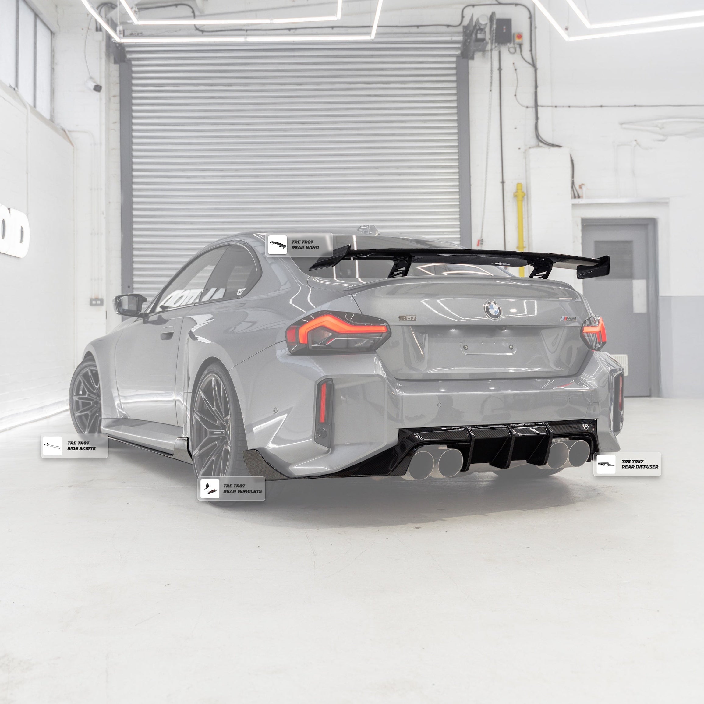 BMW G87 M2 fitted with TRE TR87 carbon body kit