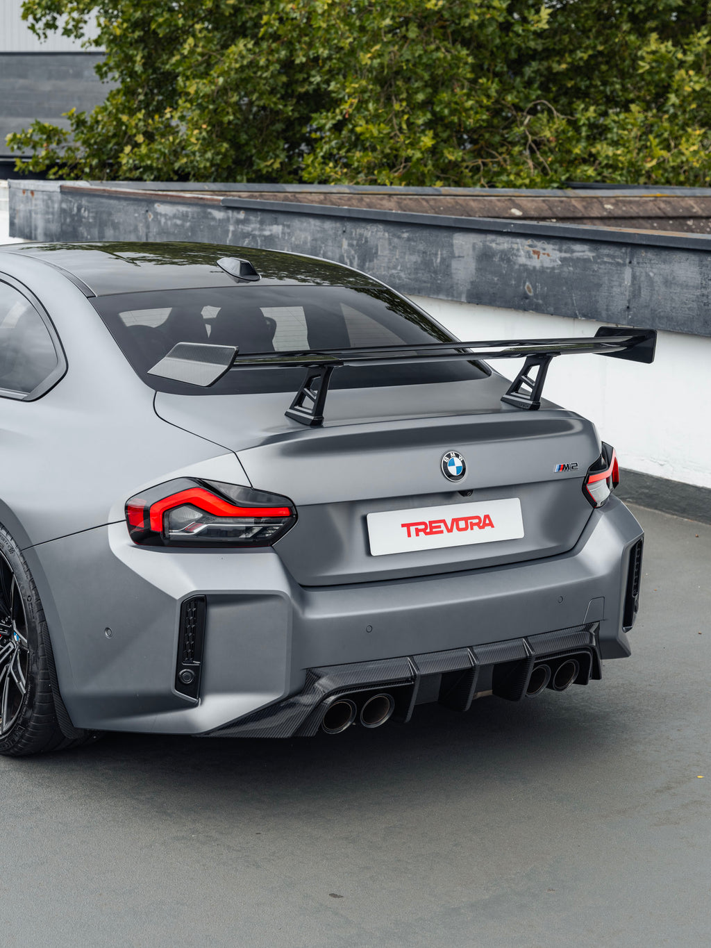 Alerón trasero de fibra de carbono Track para BMW M2 G87 TR87 por TREVORA (2022+)
