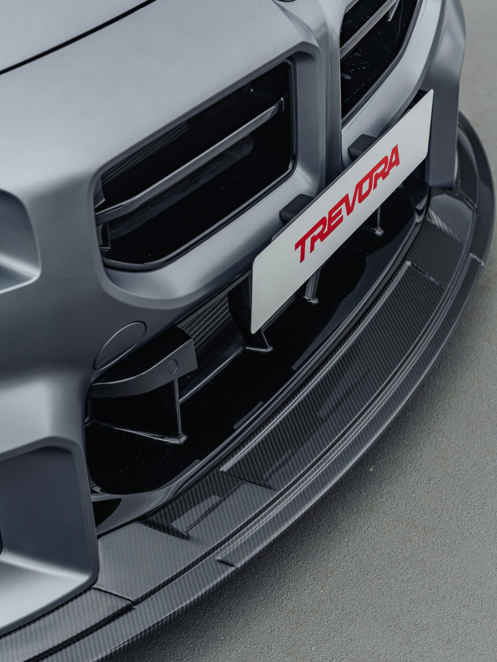 Splitter delantero de fibra de carbono Track TR87 para BMW G87 M2 por TREVORA (2023+)