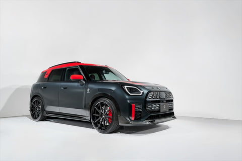 MINI Countryman JCW U25 3D Design Carbon Front Lip Spoiler on car
