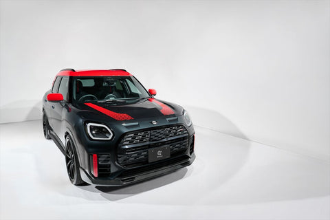 MINI Countryman JCW U25 3D Design Carbon Front Lip Spoiler front view