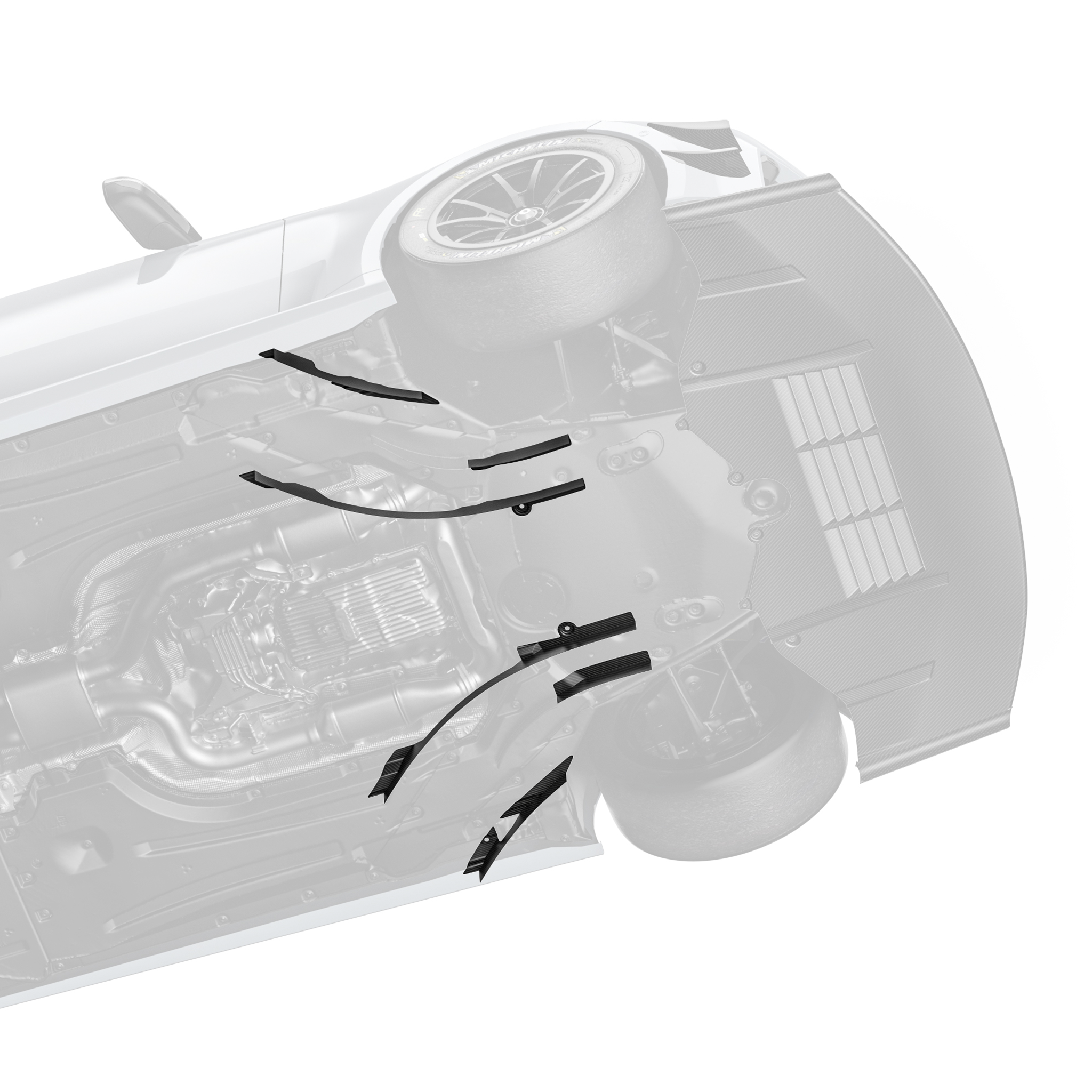 BMW G87 M2 ARD Prepreg Race Undervanes by Adro - AUTOID® - Undervanes - Adro