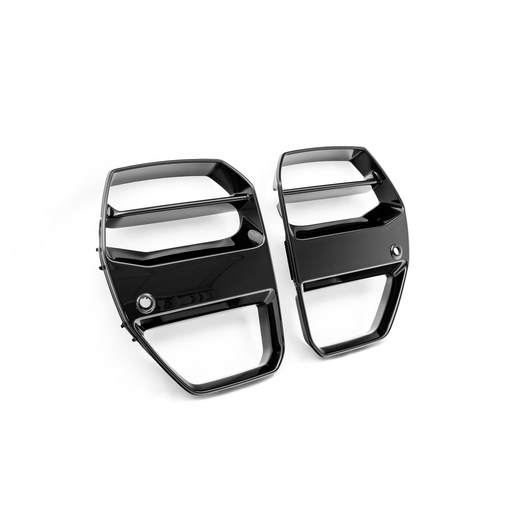 Zaero Design BMW M3 G80 G81 & M4 G82 G83 EVO-S Gloss Black Front Kidney Grilles by ZAERO (2021+)  Front Grille  AUTOID  
