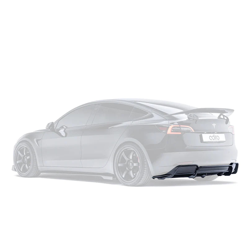 Tesla Model 3 Carbon Fibre V2 Rear Diffuser by Adro (2017+), Rear Diffusers, Adro - AUTOID | Premium Automotive Accessories
