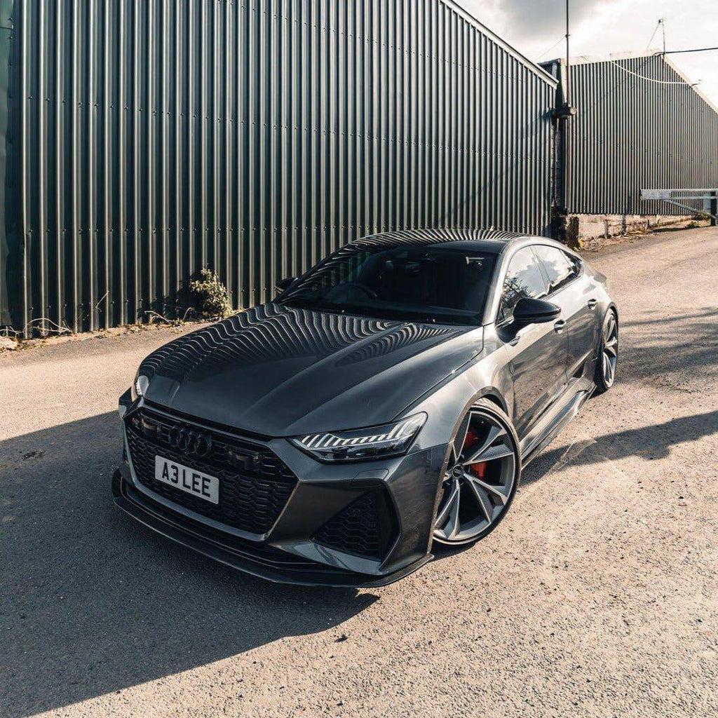 AP Dry Carbon Fibre Front Splitter for Audi RS6 & RS7 (2020+, C8) - AUTOID® - Front Lips & Splitters - Automotive Passion