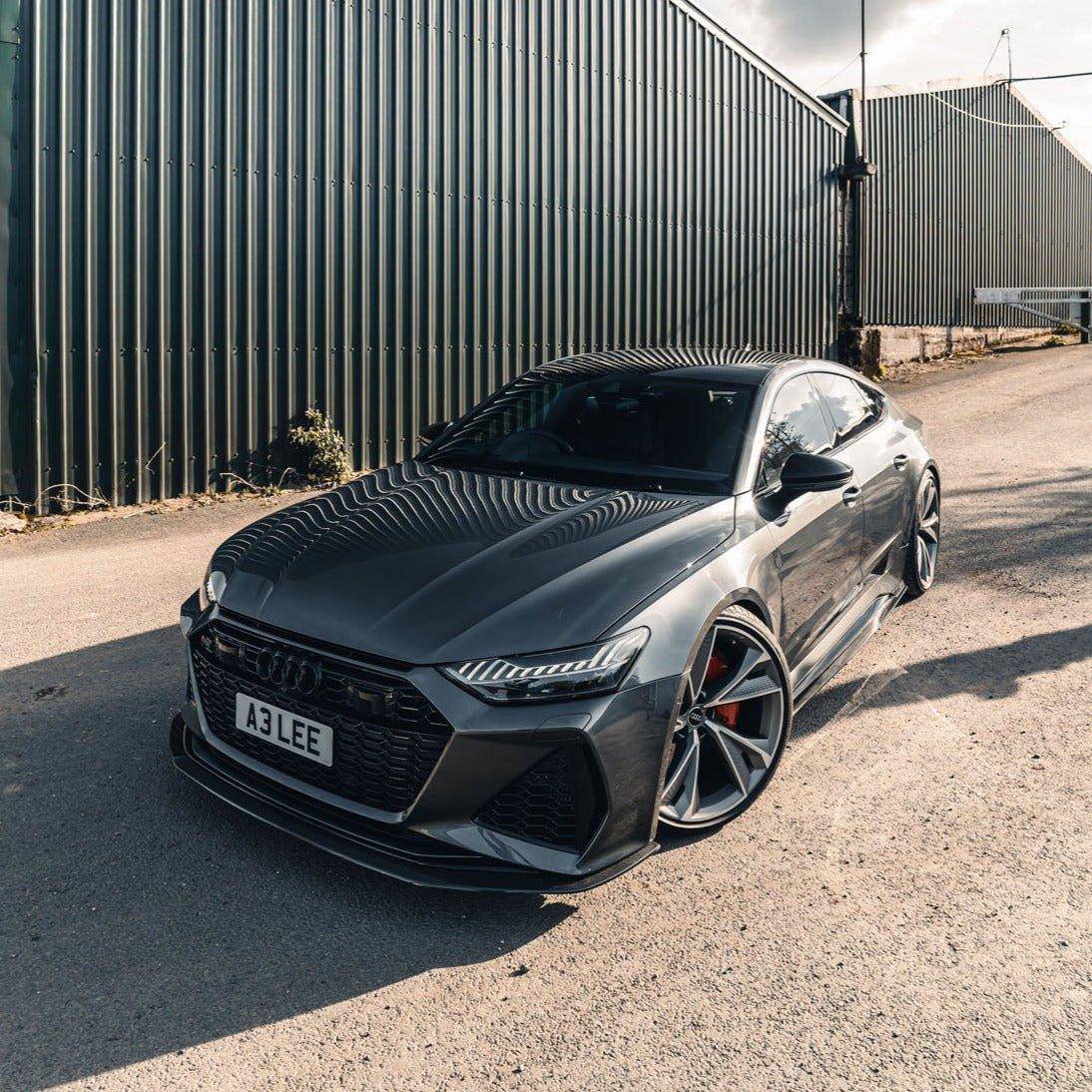 AP Dry Carbon Fibre Front Splitter for Audi RS6 & RS7 (2020+, C8) - AUTOID® - Front Lips & Splitters - Automotive Passion