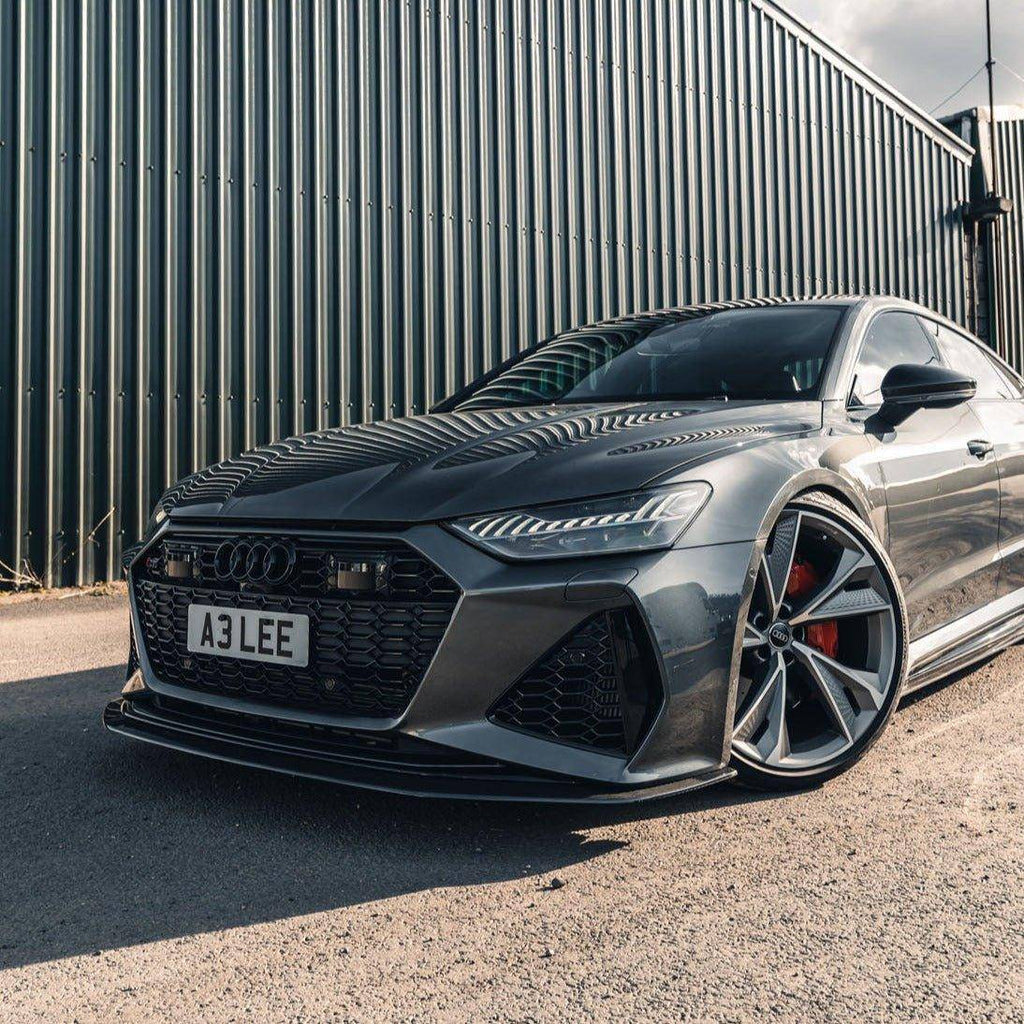 AP Dry Carbon Fibre Front Splitter for Audi RS6 & RS7 (2020+, C8) - AUTOID® - Front Lips & Splitters - Automotive Passion