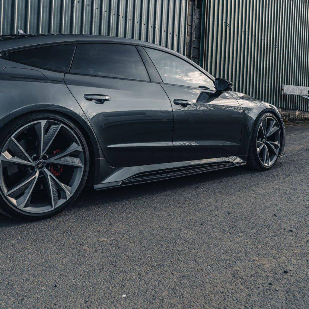 AP Dry Carbon Fibre Side Skirts for Audi RS6 & RS7 (2020+, C8) - AUTOID® - Side Skirts & Winglets - Automotive Passion