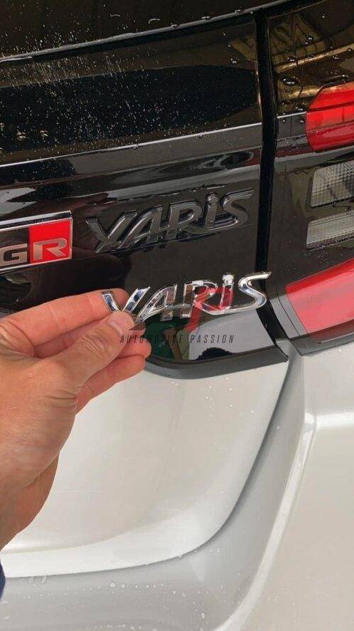 AP Gloss Black Rear Model Badge Set for Yaris GR - AUTOID - Model Badges - Automotive Passion