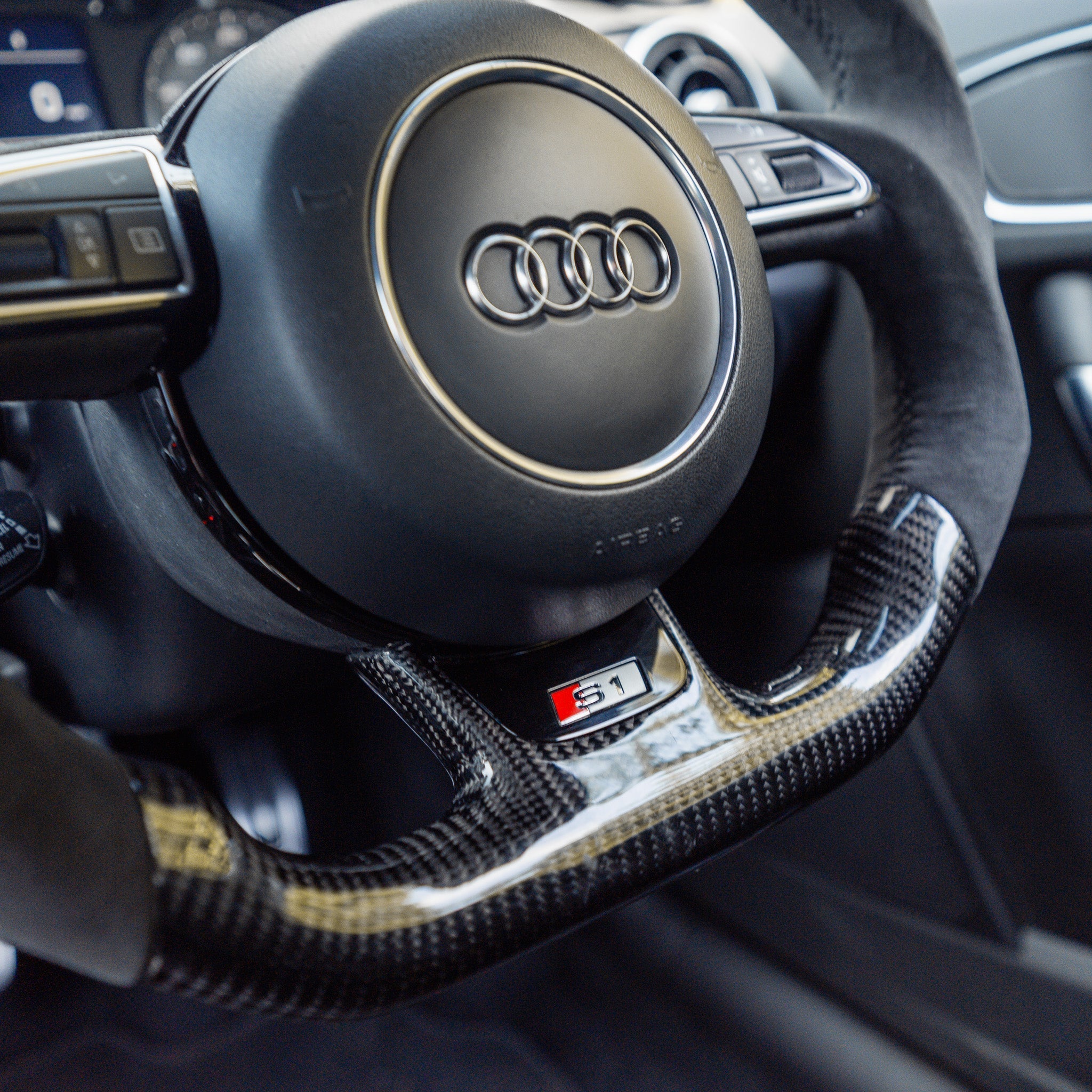 Audi A1 & S1 Carbon Fibre & Galaxy LED Steering Wheel by OHC (2014-2018) - AUTOID® - Steering Wheels - OHC