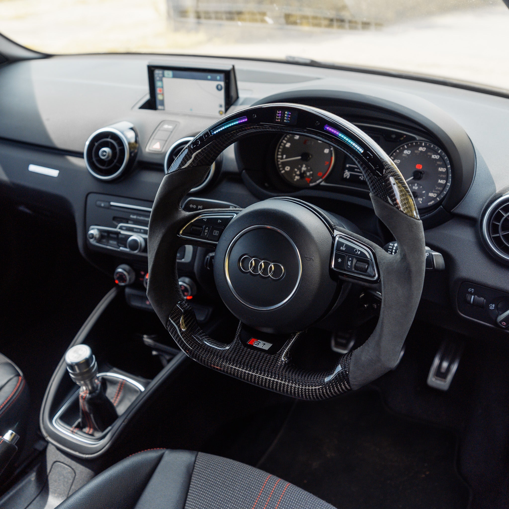 Audi A1 & S1 Carbon Fibre & Galaxy LED Steering Wheel by OHC (2014-2018) - AUTOID® - Steering Wheels - OHC