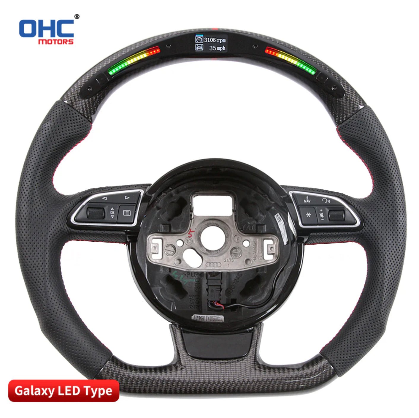 Audi A1 & S1 Carbon Fibre & Galaxy LED Steering Wheel by OHC (2014-2018) - AUTOID® - Steering Wheels - OHC