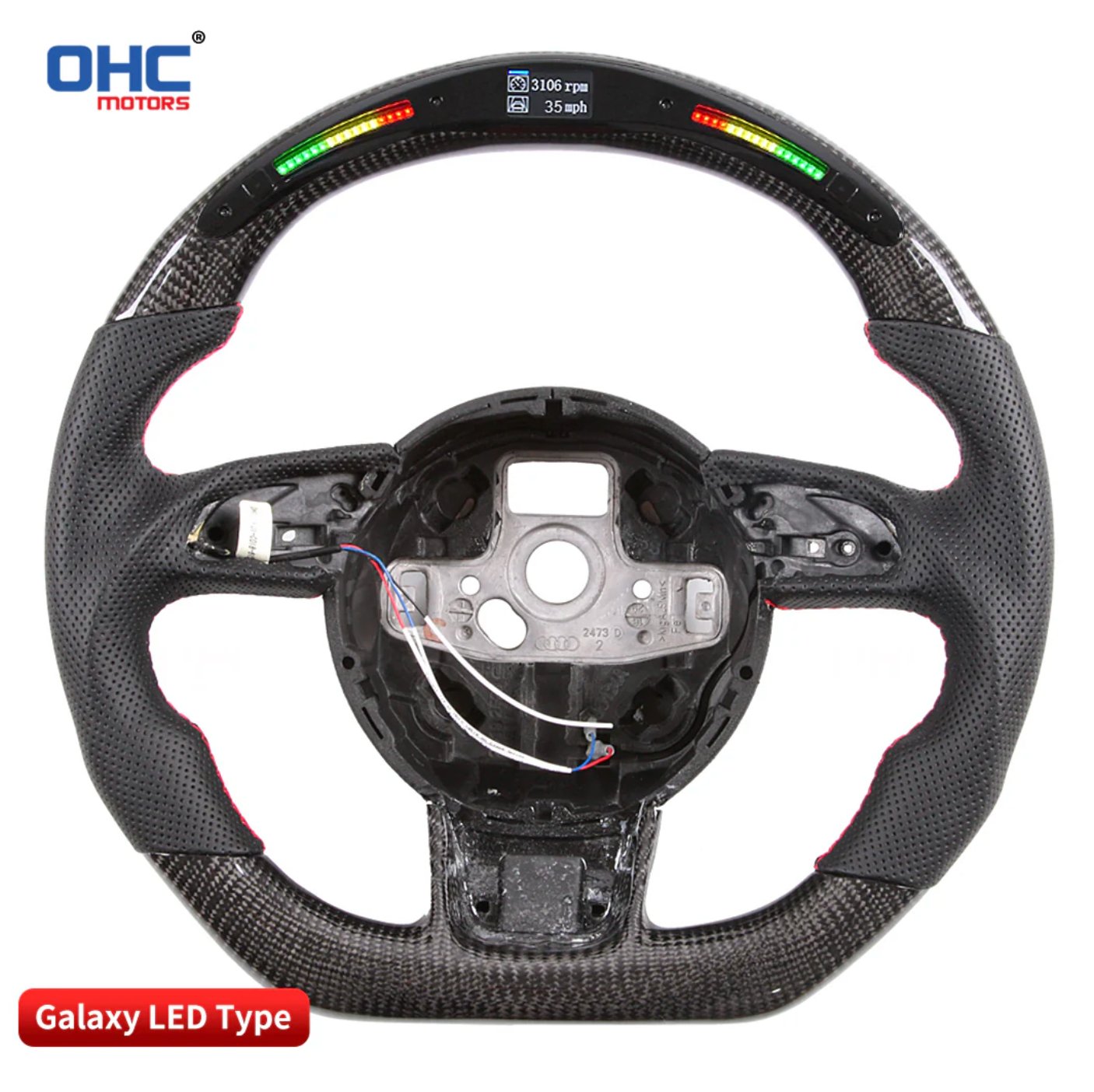 Audi A1 & S1 Carbon Fibre & Galaxy LED Steering Wheel by OHC (2014-2018) - AUTOID® - Steering Wheels - OHC