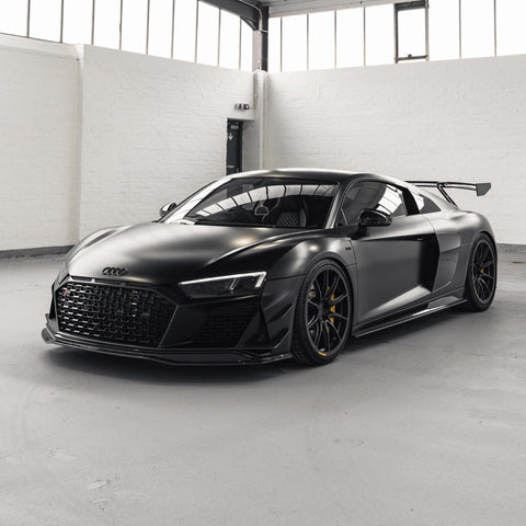 Audi R8 4S Facelift LCI Pre-Preg Carbon Fibre Front Bumper Canards by FORM (2021-2024) - AUTOID® - Bumper Inserts & Trim - FORM Industries