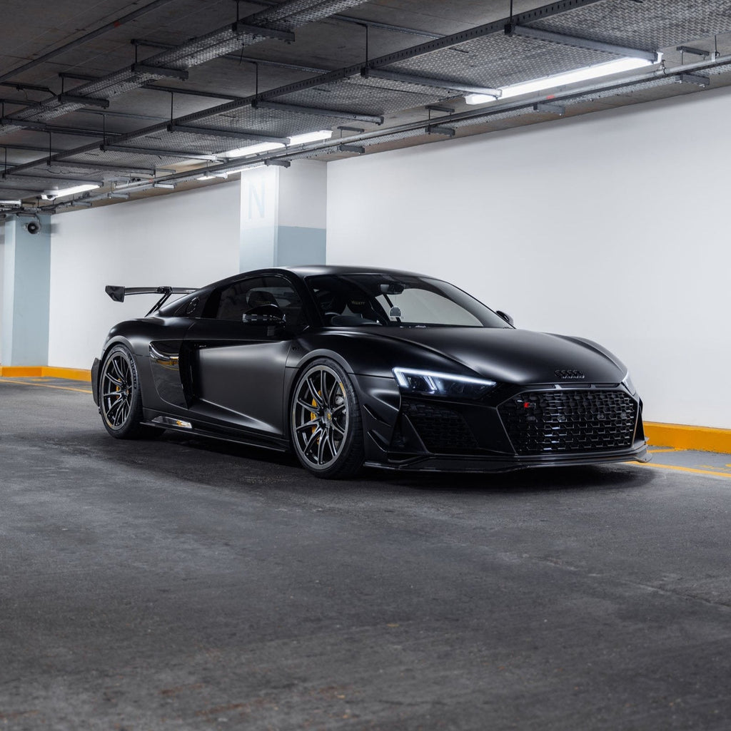 Audi R8 4S Facelift LCI Pre-Preg Carbon Fibre Front Bumper Canards by FORM (2021-2024) - AUTOID® - Bumper Inserts & Trim - FORM Industries