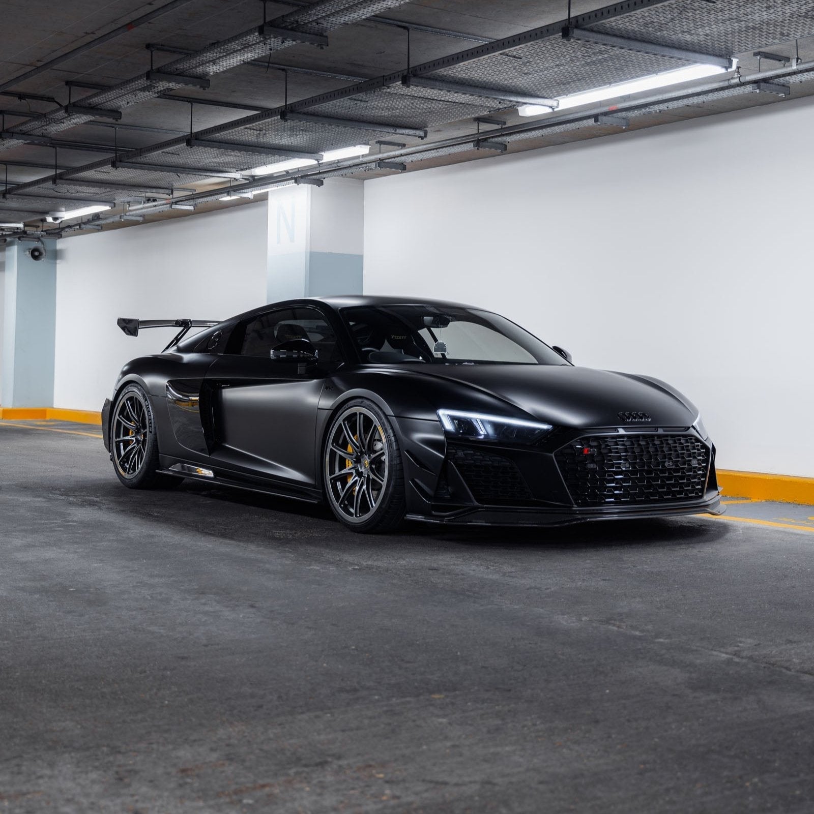 Audi R8 4S Facelift LCI Pre-Preg Carbon Fibre Front Bumper Canards by FORM (2021-2024) - AUTOID® - Bumper Inserts & Trim - FORM Industries