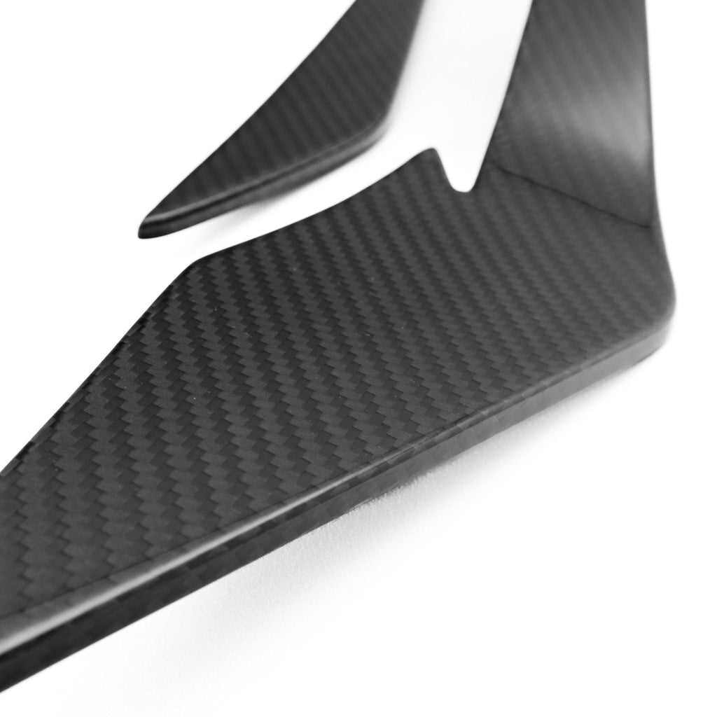 Audi R8 4S Facelift LCI Pre-Preg Carbon Fibre Front Bumper Canards by FORM (2021-2024) - AUTOID® - Bumper Inserts & Trim - FORM Industries