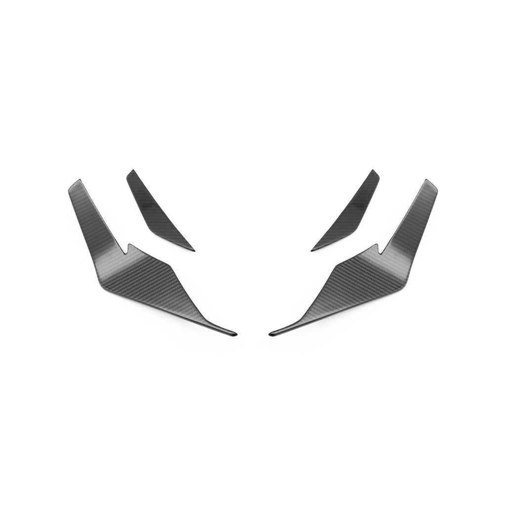 Audi R8 4S Facelift LCI Pre - Preg Carbon Fibre Front Bumper Canards by TRE (2021 - 2024) - AUTOID - Bumper Inserts & Trim - TRE