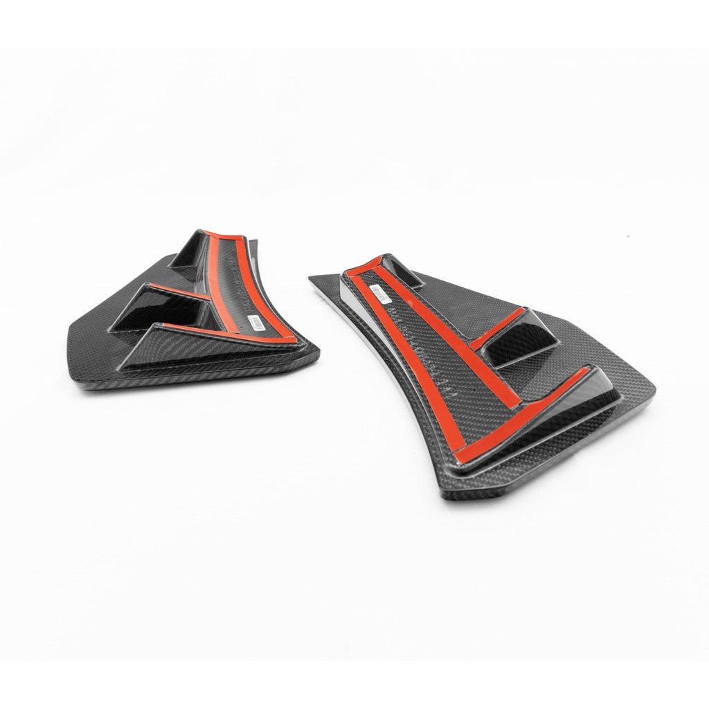 Audi R8 4S Facelift LCI Pre-Preg Carbon Fibre Rear Bumper Canards by FORM (2021-2024) - AUTOID® - Bumper Inserts & Trim - FORM Industries