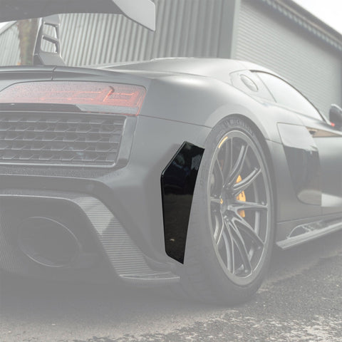 Audi R8 4S Facelift LCI Pre-Preg Carbon Fibre Rear Bumper Canards by FORM (2021-2024) - AUTOID® - Bumper Inserts & Trim - FORM Industries