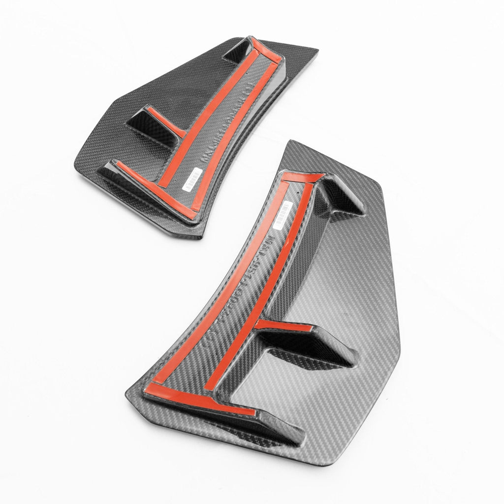 Audi R8 4S Facelift LCI Pre-Preg Carbon Fibre Rear Bumper Canards by FORM (2021-2024) - AUTOID® - Bumper Inserts & Trim - FORM Industries