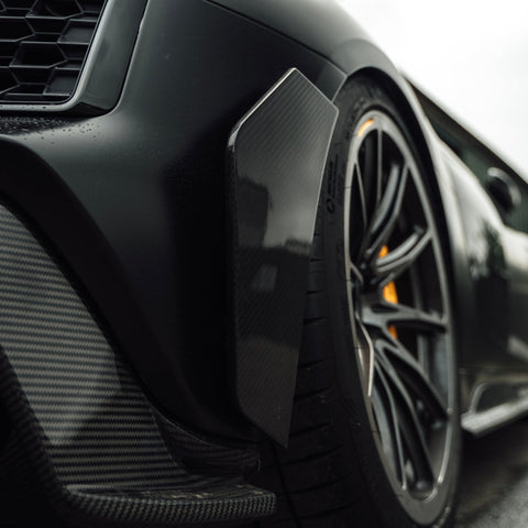 Audi R8 4S Facelift LCI Pre-Preg Carbon Fibre Rear Bumper Canards by FORM (2021-2024) - AUTOID® - Bumper Inserts & Trim - FORM Industries
