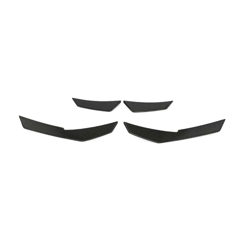 Audi R8 4S Facelift Pre - LCI Pre - Preg Carbon Fibre Front Bumper Canards by LYTE (2015 - 2020) - AUTOID - Bumper Inserts & Trim - LYTE