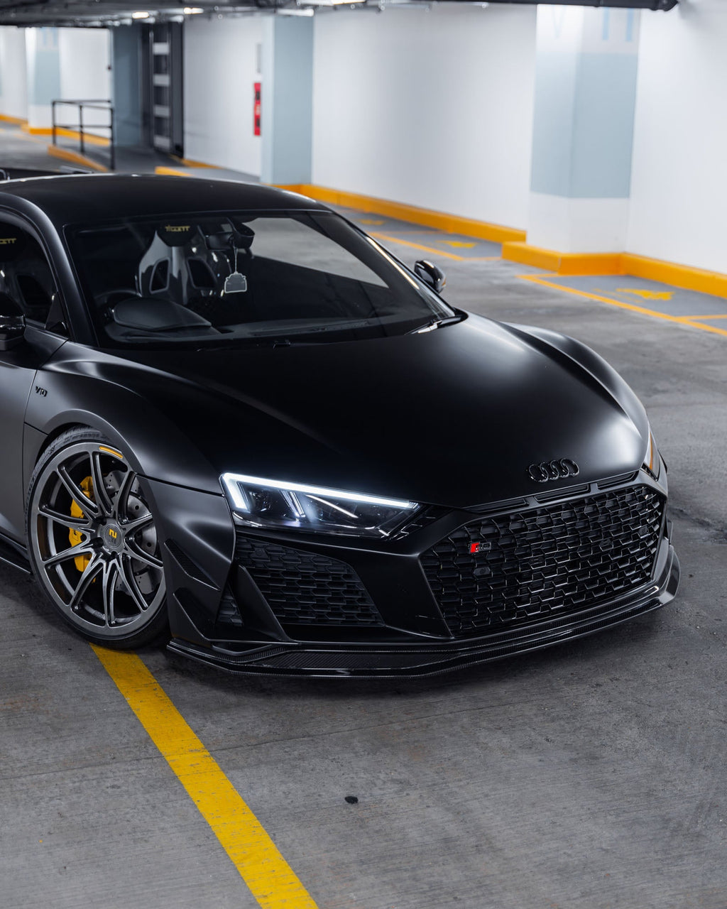 Audi R8 4S Facelift Pre-Preg Carbon Fibre Front Splitter by FORM - AUTOID® - Front Lips & Splitters - FORM Industries
