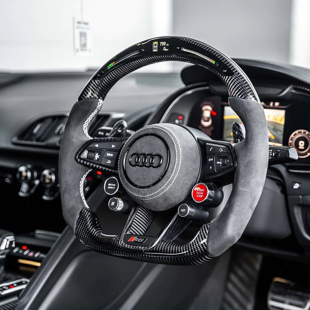 Audi R8 Gen 2 4S & Audi TT / TTRS Carbon Fibre & Galaxy LED Steering Wheel by OHC (2015+) - AUTOID - Steering Wheels - OHC