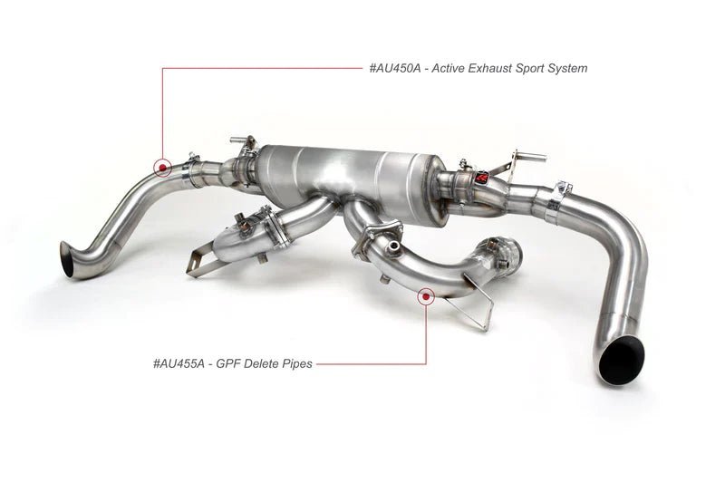 Audi R8 Gen 2 Facelift 4S (OPF/GPF) Quicksilver Exhaust System with Sound Architect (2020+) - AUTOID® - Exhaust System - Quicksilver Exhausts