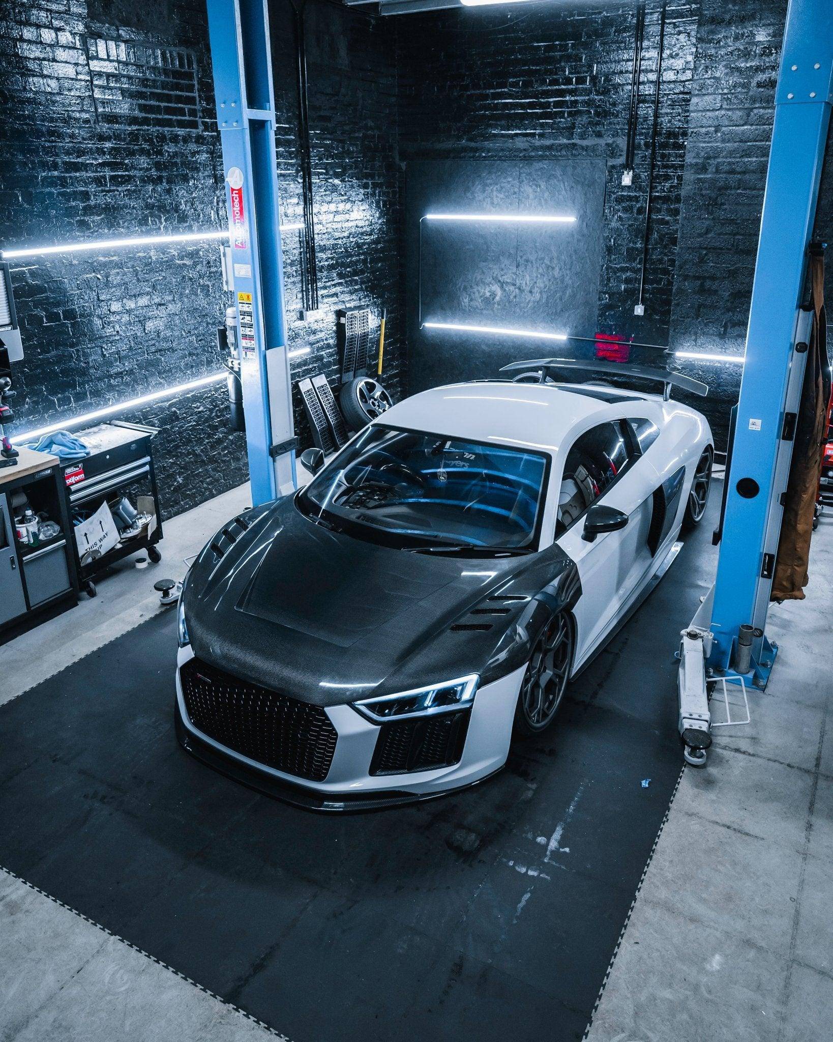 Audi R8 V10+ Carbon Fibre Competition Front Bonnet (2015+, 4S), Front Hood, Essentials - AUTOID | Premium Automotive Accessories