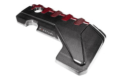 Audi RS3 8V Gen 2, RS3 8Y & TTRS 8S Eventuri Carbon Fibre Engine Cover (Black & Red) - AUTOID® - Vehicle Dress Up Caps & Covers - Eventuri