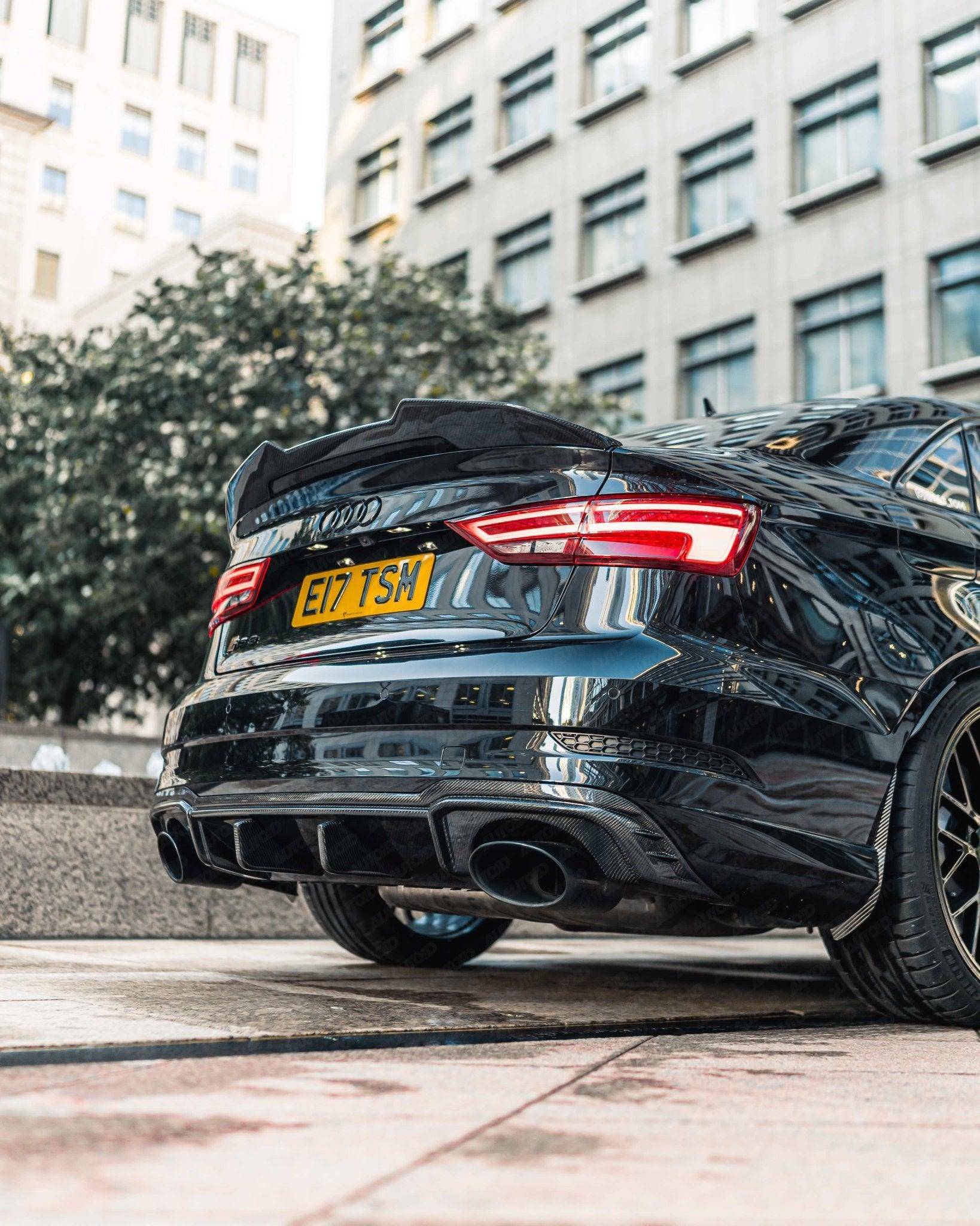 Audi RS3 8V LCI Saloon Pre-Preg Carbon Fibre Ducktail Rear Spoiler by FORM (2017-2020) - AUTOID® - Rear Spoilers - FORM Industries