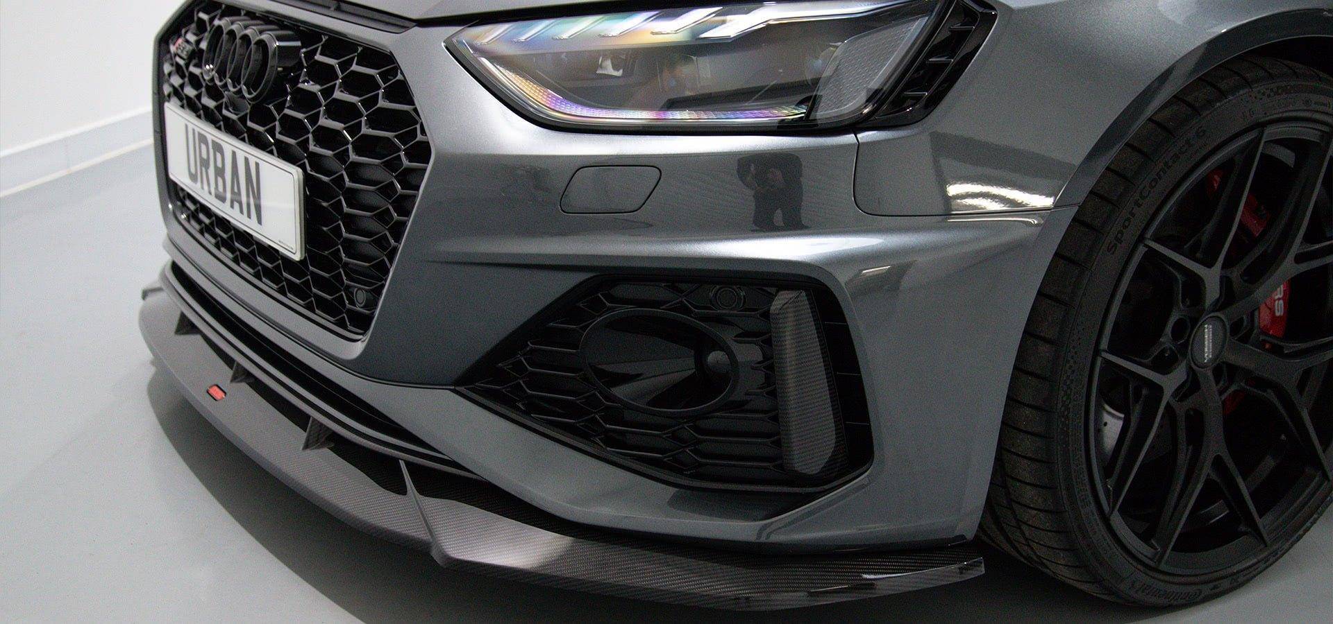 Audi RS4 B9.5 Carbon Fibre Front Bumper Splitter by Urban (2021+) - AUTOID - Front Lips & Splitters - Urban Automotive