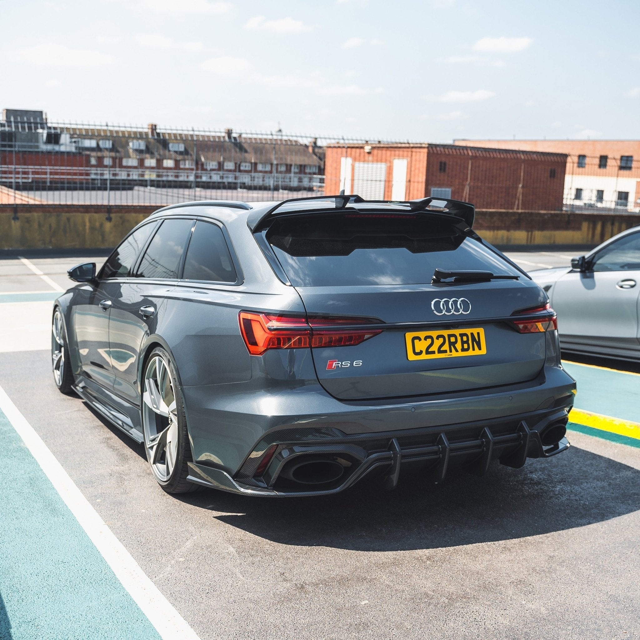 Audi RS6 C8 Pre-Preg Carbon Fibre Full Body Kit (2019+) - AUTOID® - Rear Diffusers - CT Design