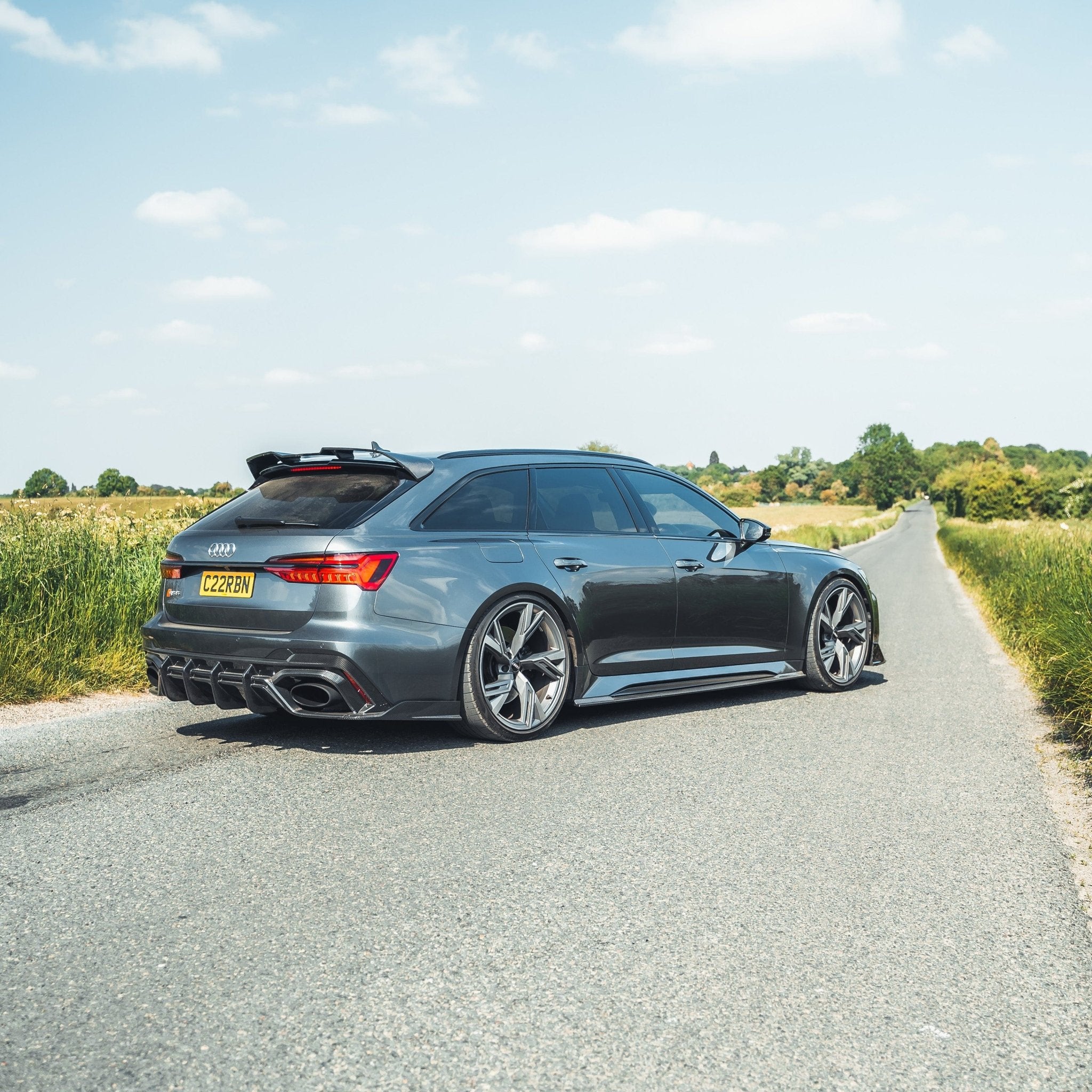 Audi RS6 C8 Pre - Preg Carbon Fibre Rear Diffuser (2019+) - AUTOID - Rear Diffusers - CT Design